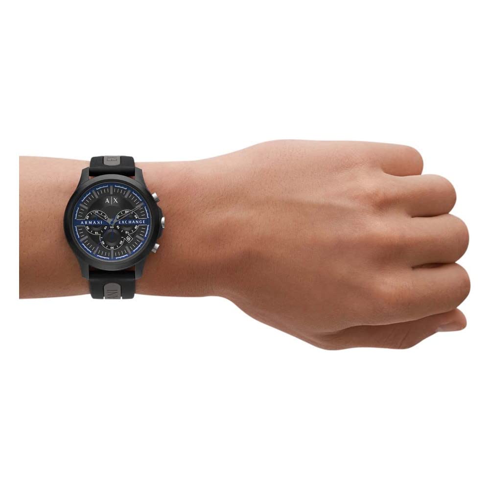 Armani Exchange Watch for Men, Chronograph Movement and 46mm Case Size with Stainless Steel, Leather or Silicone Strap