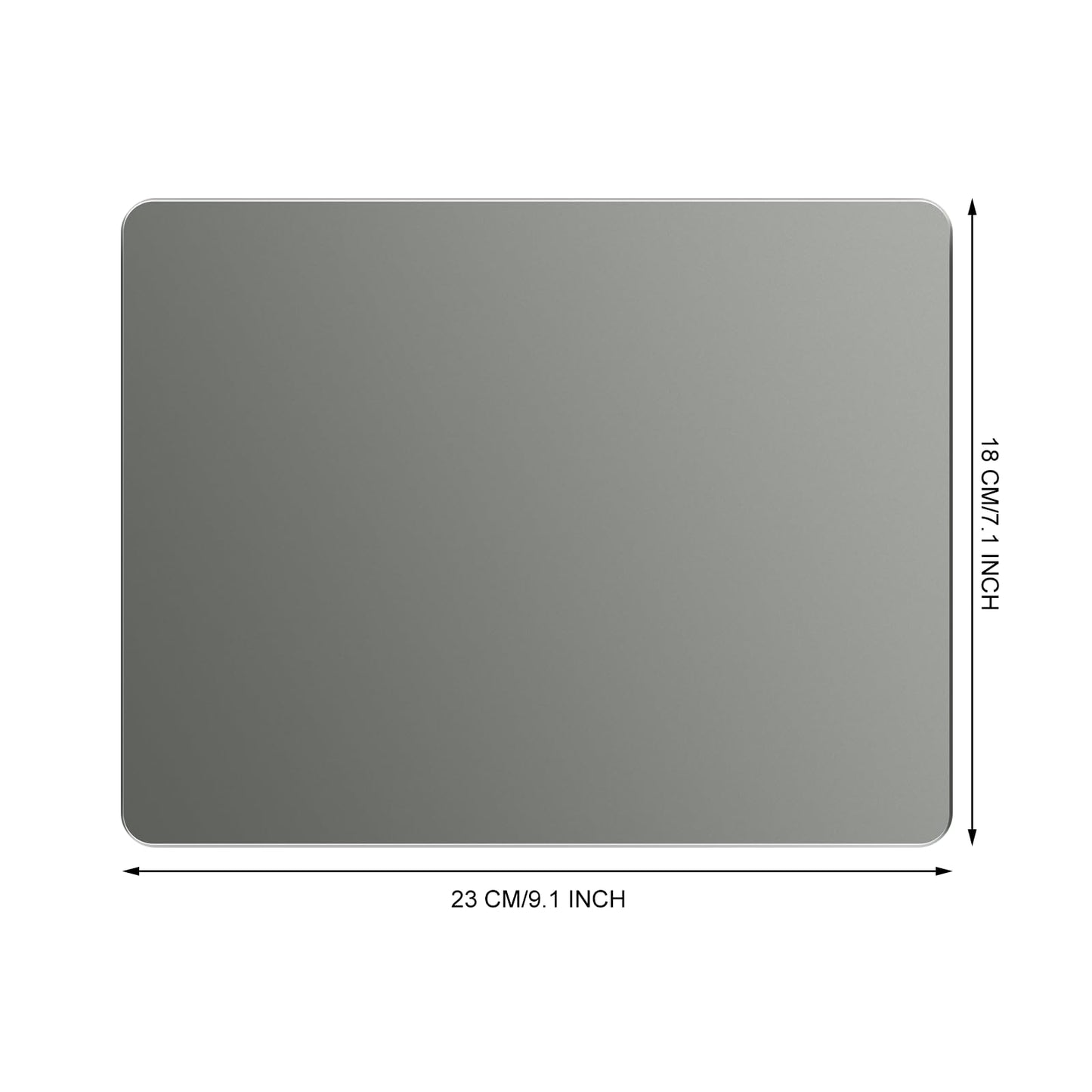 TERRATUTOR Aluminium Metall Mauspad mit Rutschfester Gummibasis und Mikrosandstrahllegierungsoberfläche für Schnelle und Präzise Kontrolle | Silber