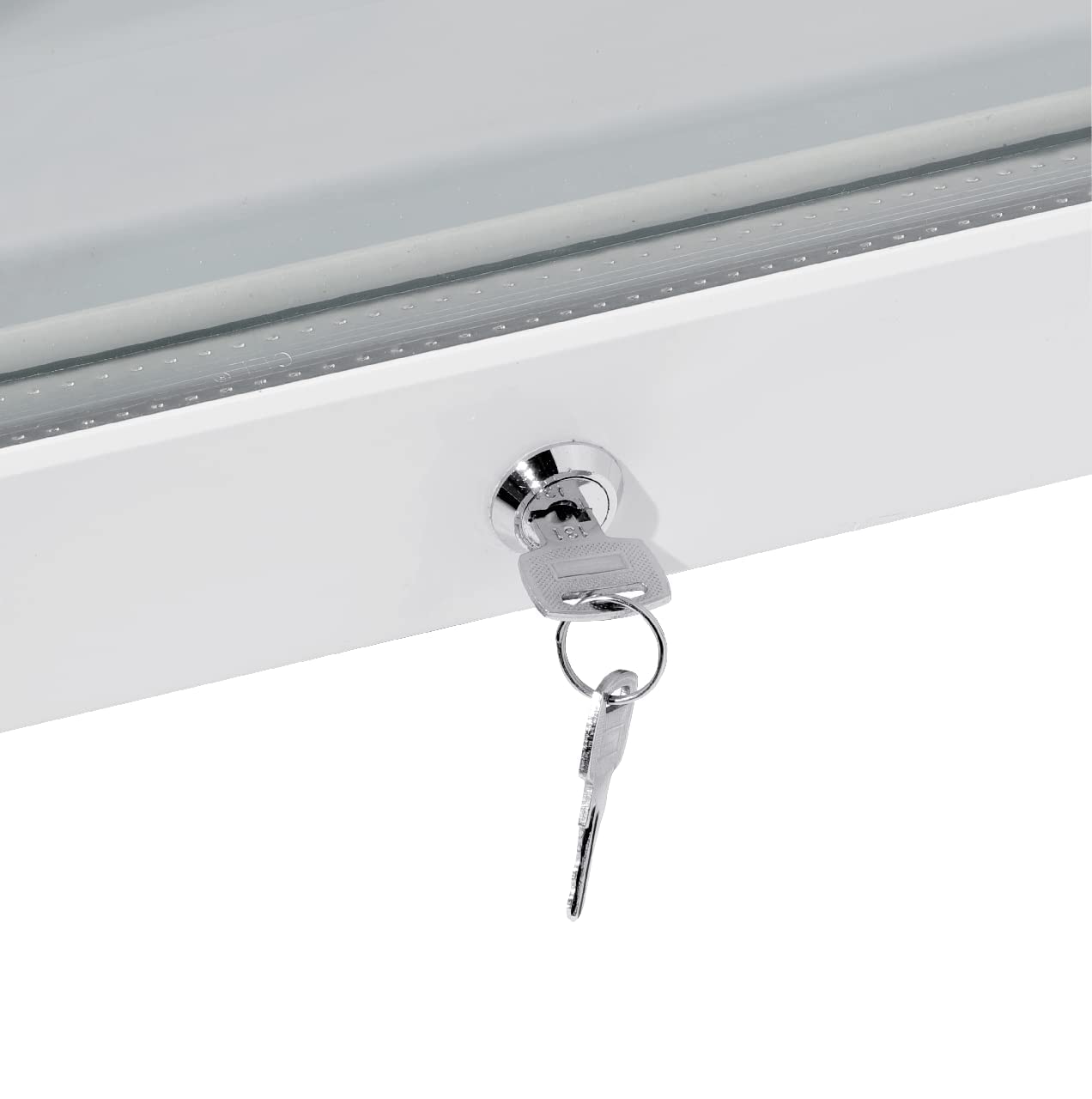 METRO Professional drinks fridge GSC4280, metal/glass, 280 L, ventilated cooling, 210 W, with lock, white (White)