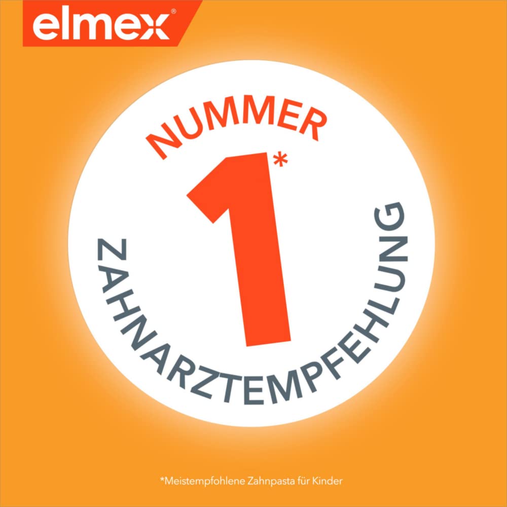 elmex Kinderzahnpasta 2-6 Jahre 50 ml – kindgerechte Zahnreinigung für hochwirksamen Kariesschutz – mit Aminfluorid für einen Dreifach-Schutzmechanismus