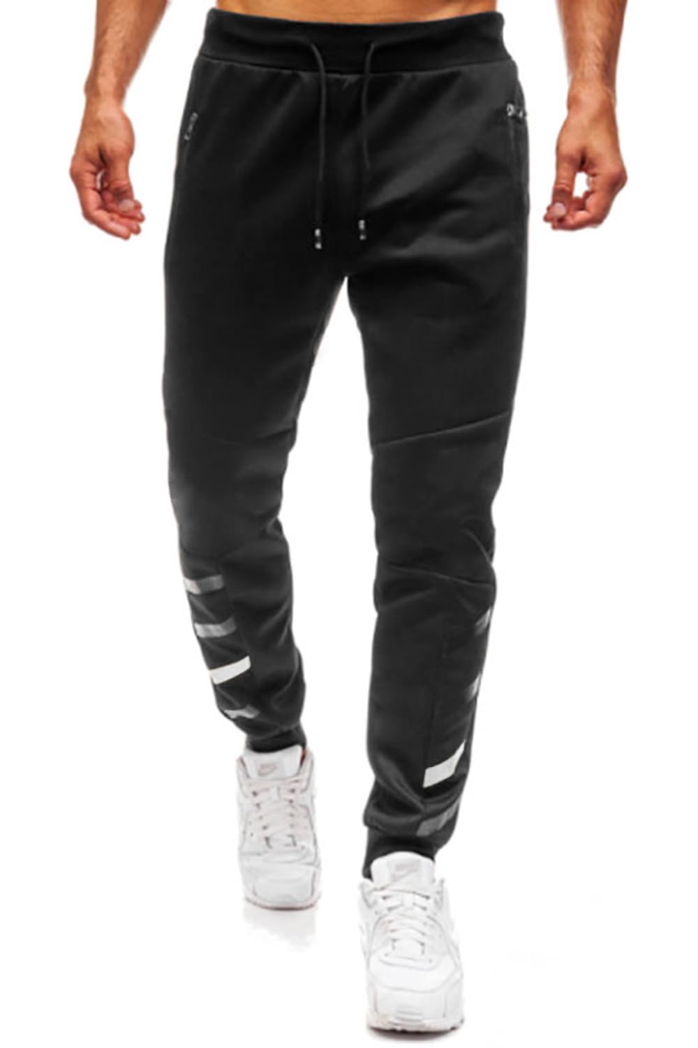 Men’s Sport Pants – Casual Jogger Cargo Sweatpants with Side Stripes