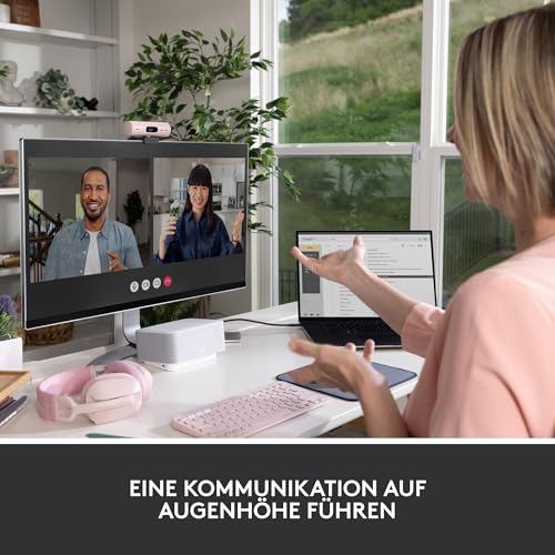 Logitech Brio 500 Full-HD-Webcam mit Auto-Lichtkorrektur, Zeigemodus, Doppelmikrofon + Rauschunterdrückung, Webcam-Abdeckung, für Microsoft Teams, Google Meet, Zoom, USB-C-Kabel - Graphit