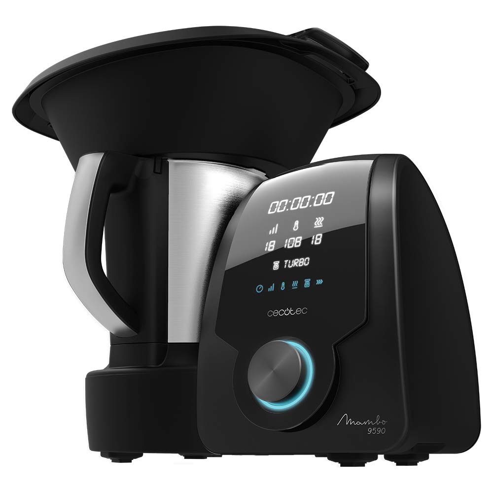 Cecotec Mambo 11090 Multifunctional Kitchen Robot 1600 W, 37 Functions, App, Scale and 3.3 Litre Stainless Steel Jug, Dishwasher Safe, Recipe Book and Accessories
