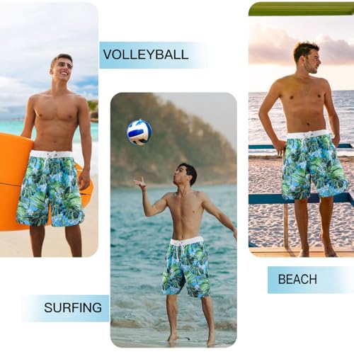 Men’s 2-in-1 Quick-Dry Swim Shorts – Compression Liner Boardshorts