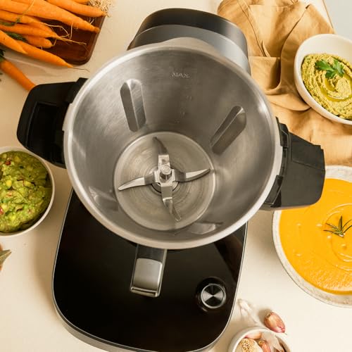 Cecotec Mambo 11090 Multifunctional Kitchen Robot 1600 W, 37 Functions, App, Scale and 3.3 Litre Stainless Steel Jug, Dishwasher Safe, Recipe Book and Accessories