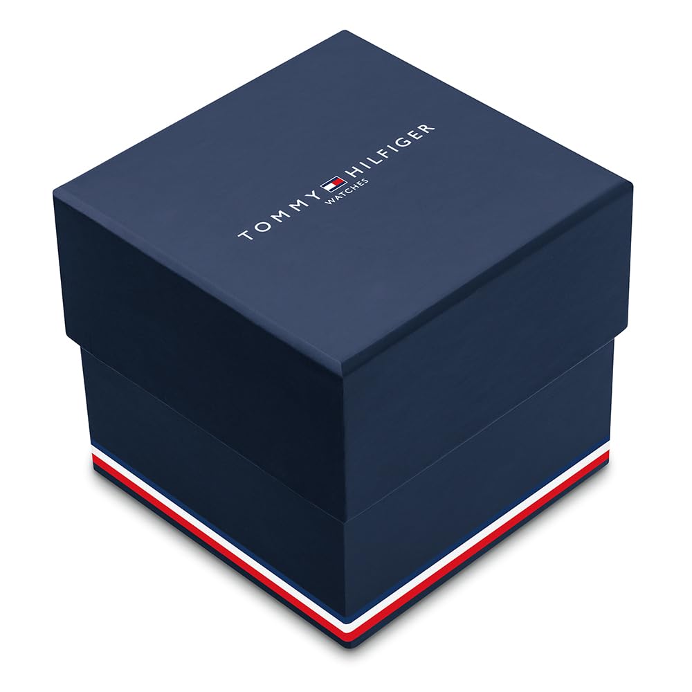 Tommy Hilfiger Multi Zifferblatt Quarz Uhr für Herren mit Silbernes Edelstahl-Mesh-Gliederarmband und Lederarmband