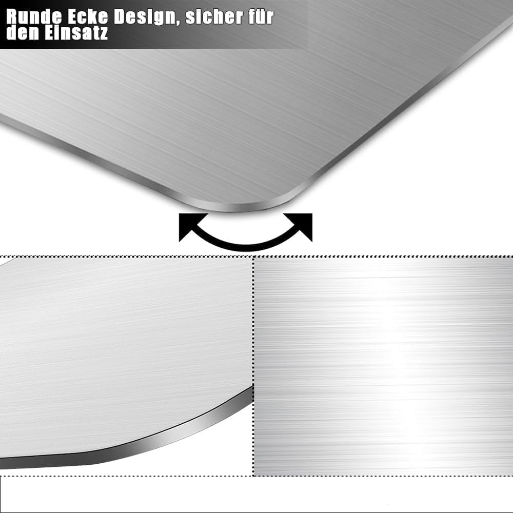 Schneidebrett-Titan, 2 Stücks Schneidbrett Edelstahls, Titaniums Schneidebrett, Doppelseitiges Schneidebretter, Küchenbrett Cutting-Board, Schneidebretter Küchenzubehör(34 x 23cm+25 x 15cm)