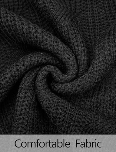 AIEOE Men’s V-Neck Cable Knit Sweater – Long Sleeve Casual Pullover