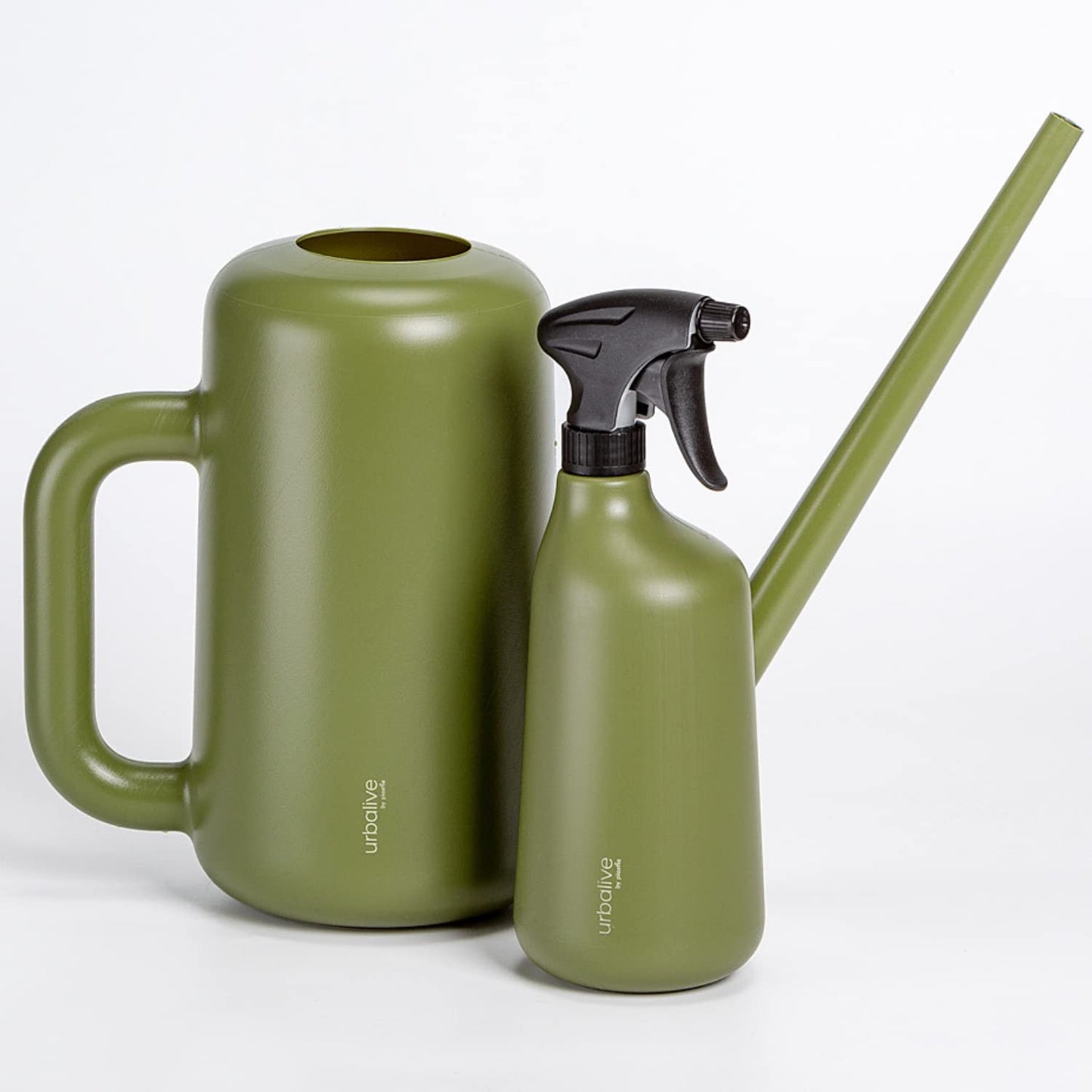 Plastia Gießkanne klein für den Zimmerpflanzen 1,8 L - Blumengießkanne aus recyceltem Kunststoff - Giesskanne mit langem Ausgießer für einfache Bewässerung, Elfenbein