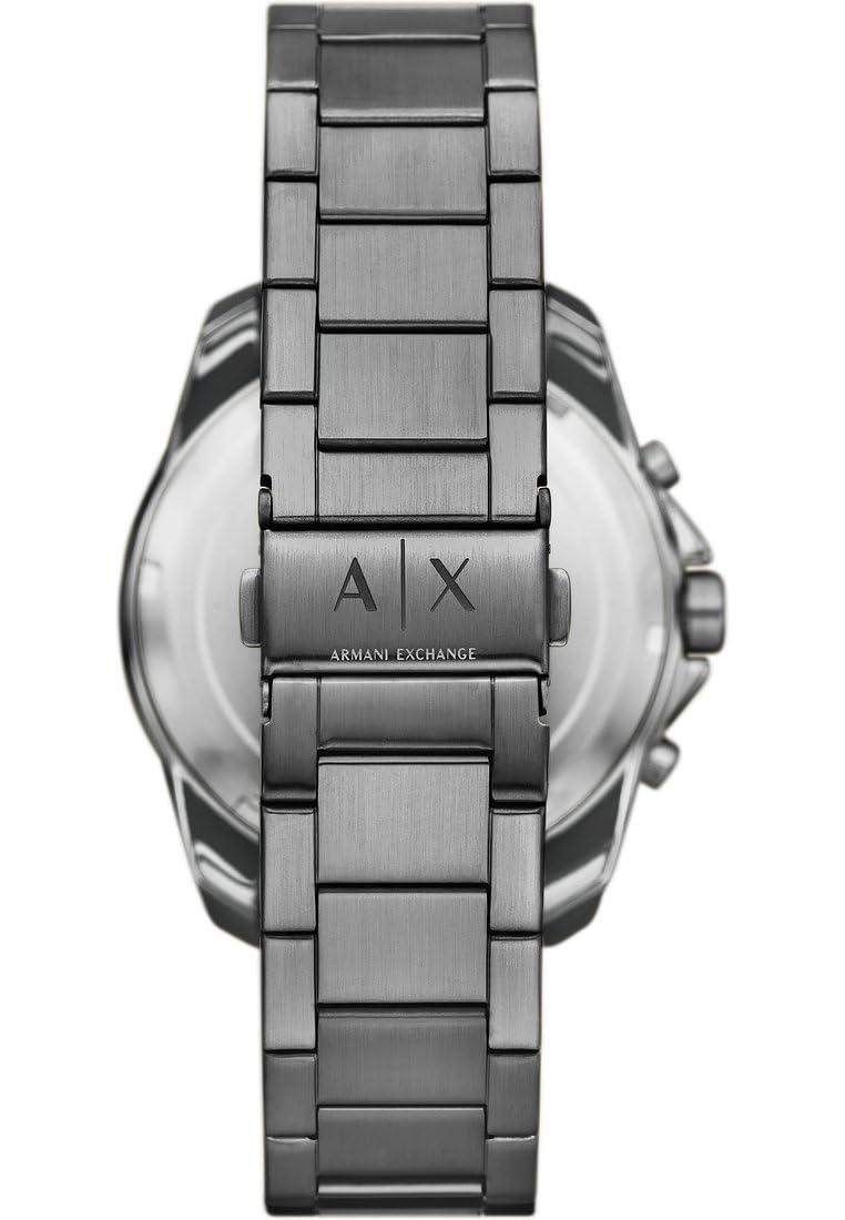 Armani Exchange Watch for Men, Chronograph Movement and 46mm Case Size with Stainless Steel, Leather or Silicone Strap