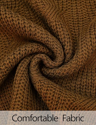 AIEOE Men’s V-Neck Cable Knit Sweater – Long Sleeve Casual Pullover