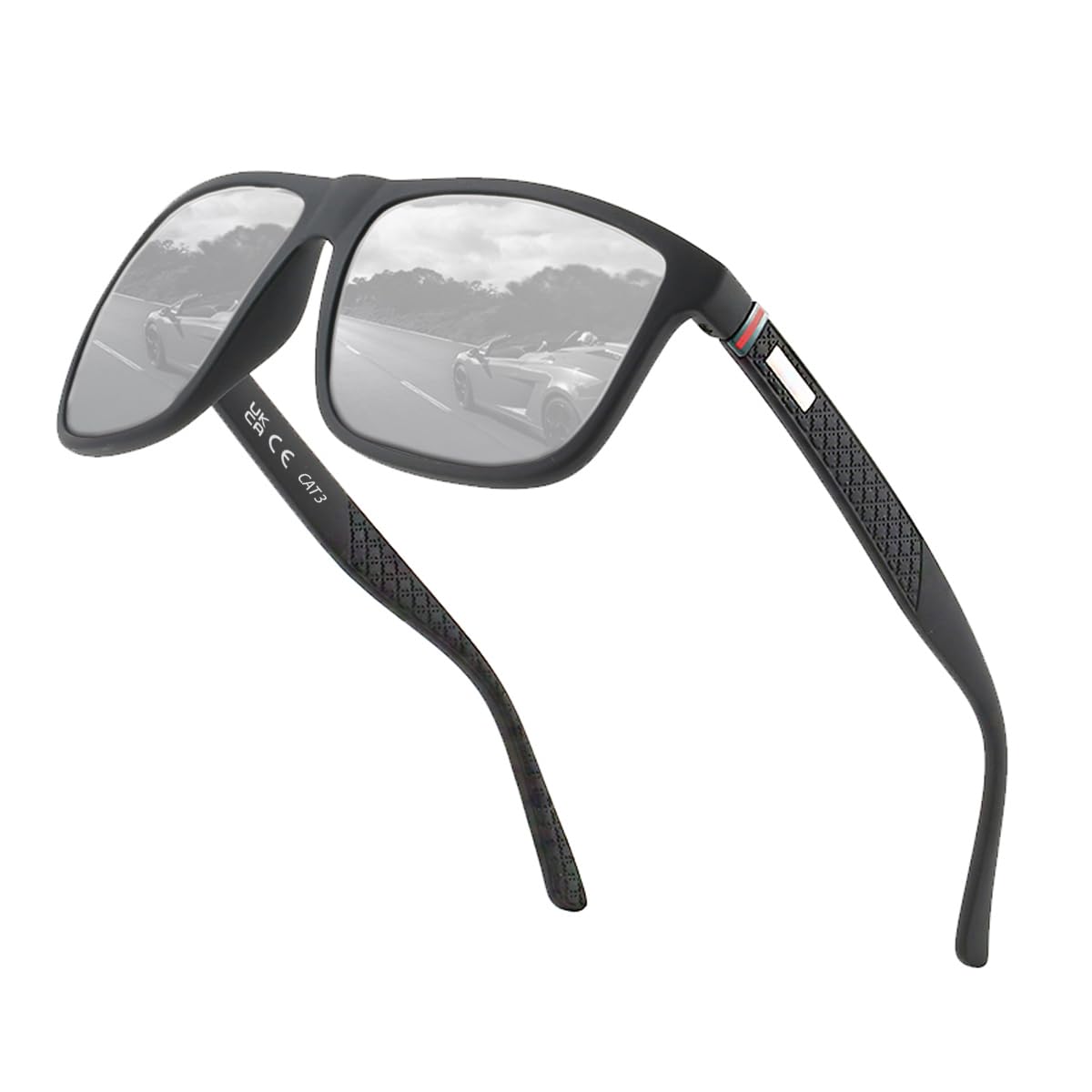 Perfectmiaoxuan Polarisierte Sonnenbrille Herren/Damen ; Vintage/Klassisch/Elegant Brillengestell; HD-Pilotobjektive; Golf/Fahren/Angeln/Reisebrille/Outdoor-Sportarten Mode Sonnenbrille