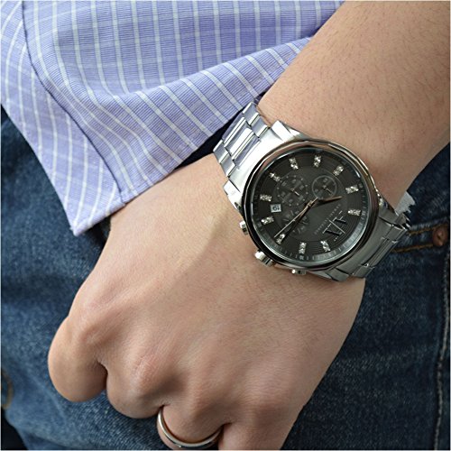 Armani Exchange Men's Chronograph, Stainless Steel Watch, 45 mm Case Size