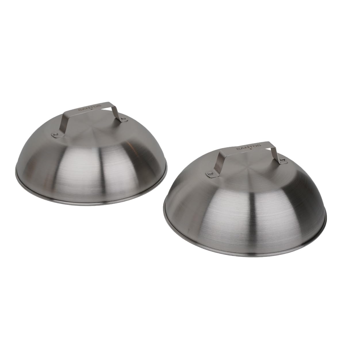 SANTOS Burger Set - 10 pieces: stainless steel press, turner, smasher, melting bells & skewers for perfect burgers - ideal for BBQ & grill parties