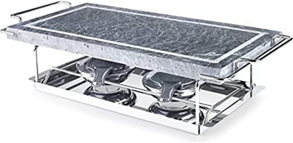 IBILI Grill Piedra 37X18 cm, Stainless Steel, Black