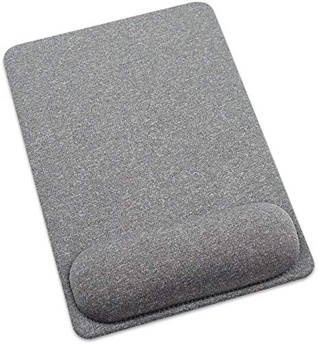 SenseAGE Mauspad mit Handauflage | Mousepad mit Kissen für Alle Maus | ergonomisch Mausunterlage gegen Handgelenkschmerzen für Büro/Homeoffice | Grau (225 x 155 mm)