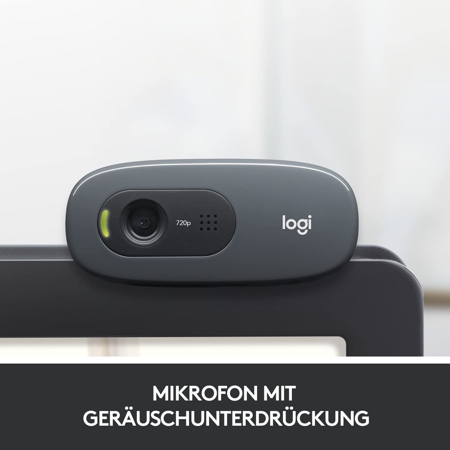 Logitech Brio 100 Full HD-Webcam für Meetings und Streaming, Auto-Lichtausgleich, integriertes Mikrofon, Abdeckblende, USB-A, für Microsoft Teams, Google Meet, Zoom und mehr - Graphit