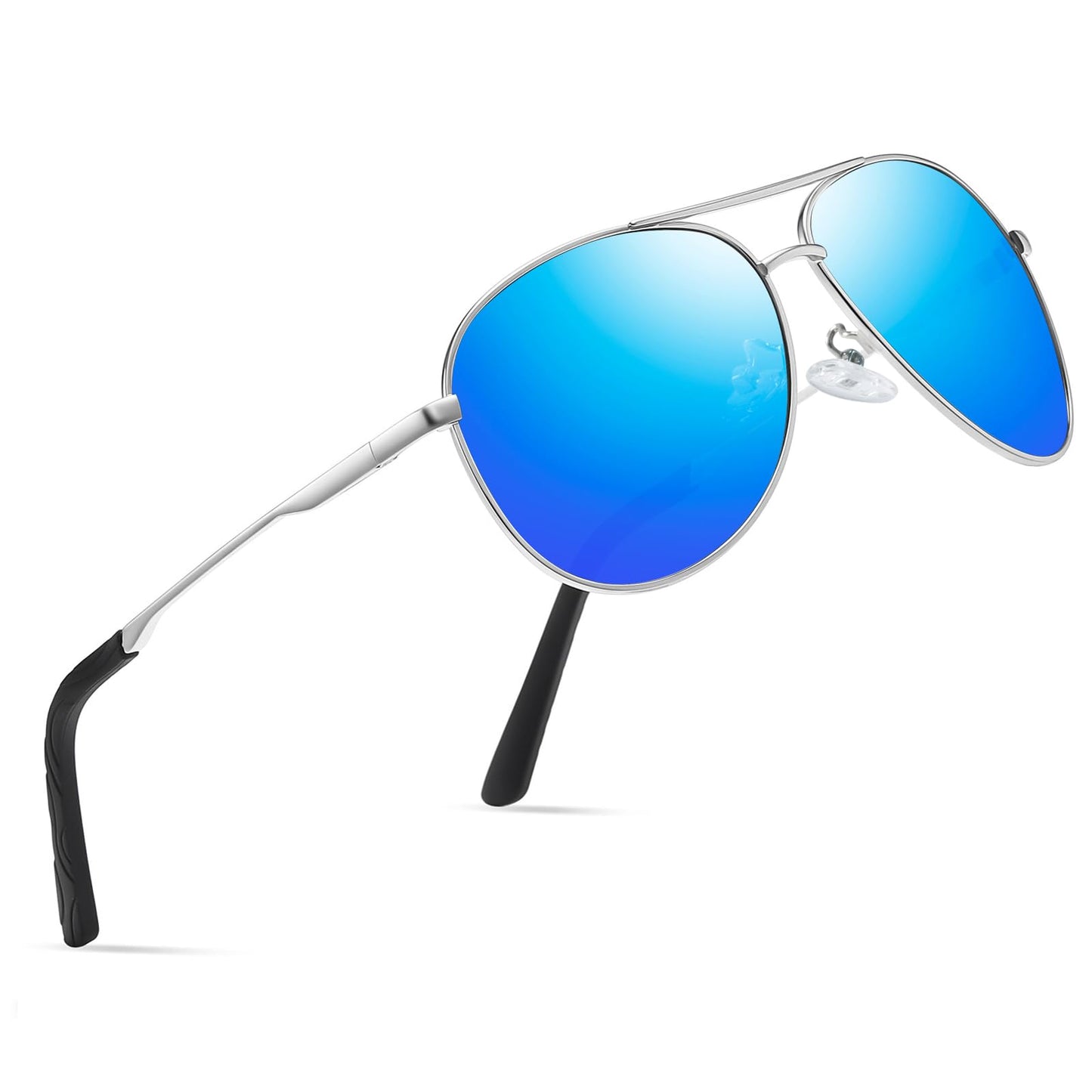 wearPro Sonnenbrille-Herren-Damen-Polarisiert Premium Metallrahmen Sonnenbrillen Unisex mit UV400 Schutz Vintage Schwarz Fahrerbrille