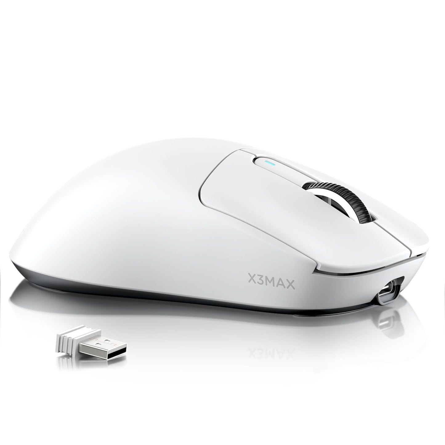 ATTACK SHARK X3 49g Ultralight Mouse, PixArt PAW3395 Gaming Sensor, BT/2.4G Wireless/Wired Gaming Mouse, 26000 DPI, 200 Hours Battery, Office Mice for Win11/Xbox/PS/Mac (White)