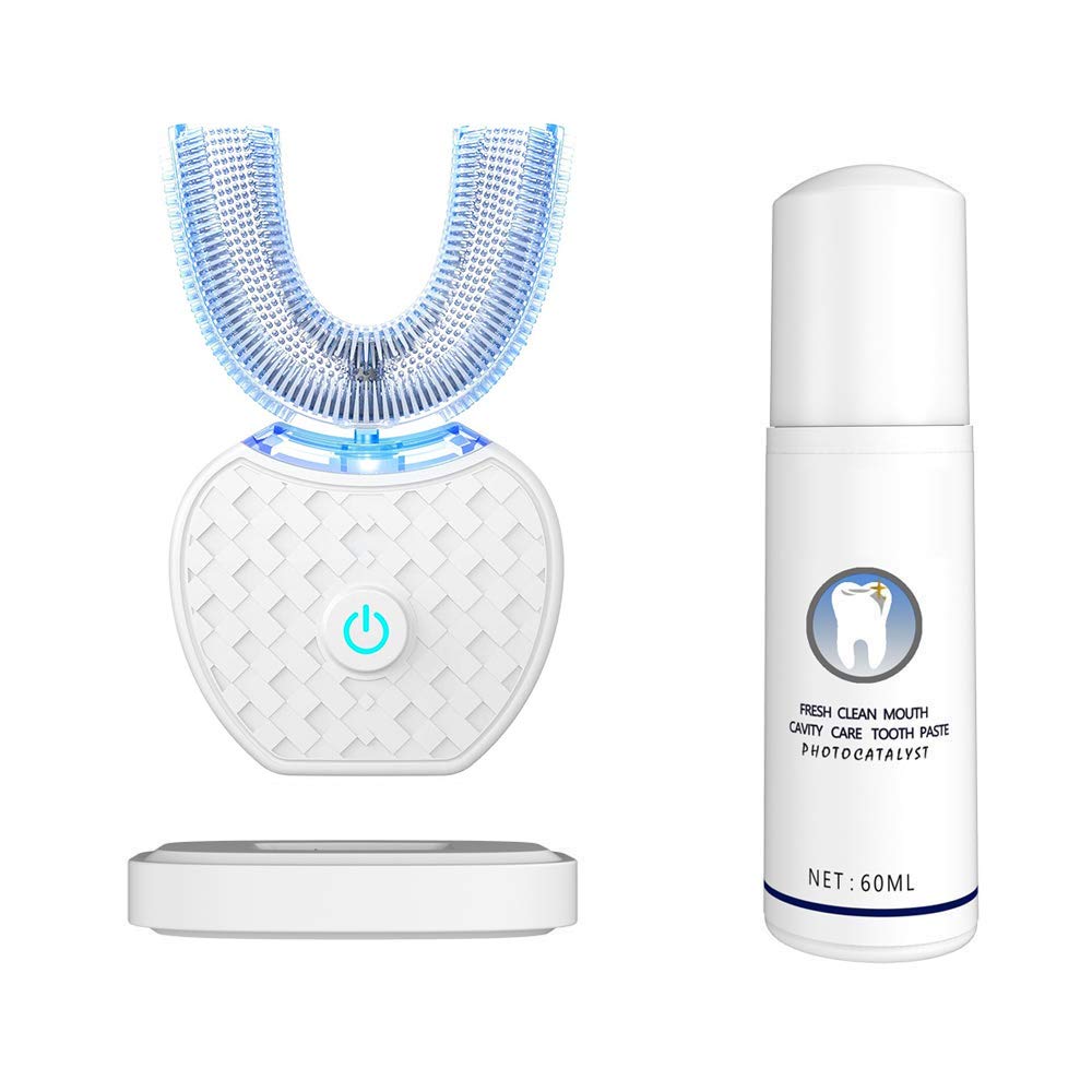 Elektrische Ultraschall-Zahnbürste, Automatische 360 ° Ultraschall-Elektrozahnbürste, Cold Tooth Whitening Instrument Automatische Zahnbürste, Elektrische Schallzahnbürste für Erwachsene
