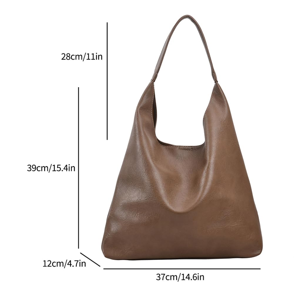 Large PU Leather Tote Bag – Women’s Soft Shoulder Handbag with Coin Purse