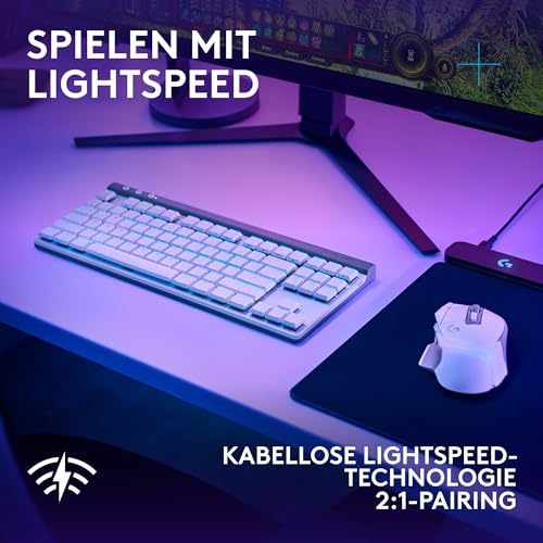 Logitech G502 X Kabelgebundene Gaming-Maus - LIGHTFORCE Hybrid optisch-mechanische Primärschalter, HERO 25K Gaming-Sensor, Kompatibel PC - macOS/Windows - Weiß