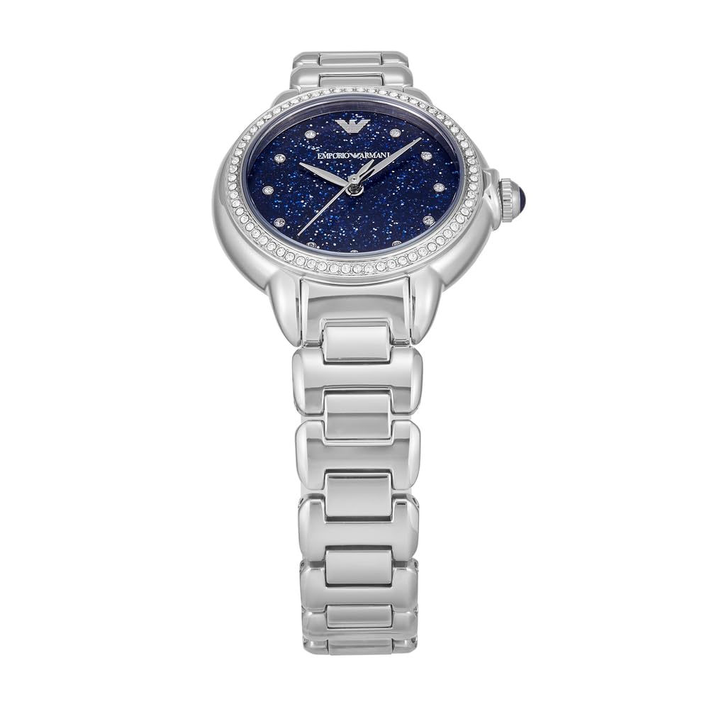 Emporio Armani Damenuhr, Dreizeiger Quarzwerk und 32mm Gehäusegröße mit Edelstahl-, Leder- oder Silikonarmband