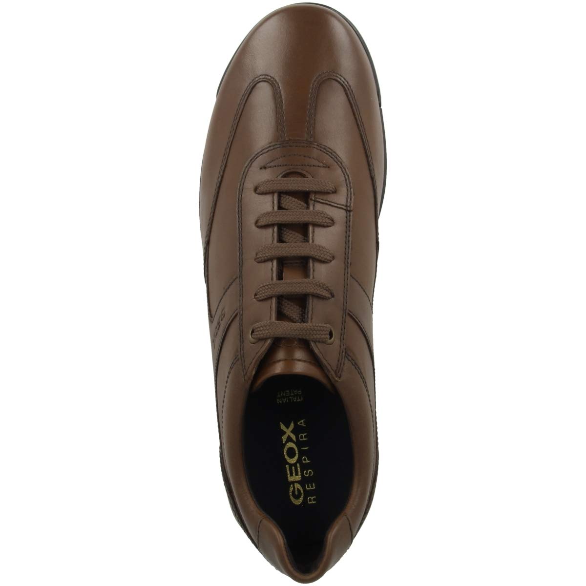 Geox Men’s U Edgware A Sneakers – Classic Leather Look with Breathable Sole