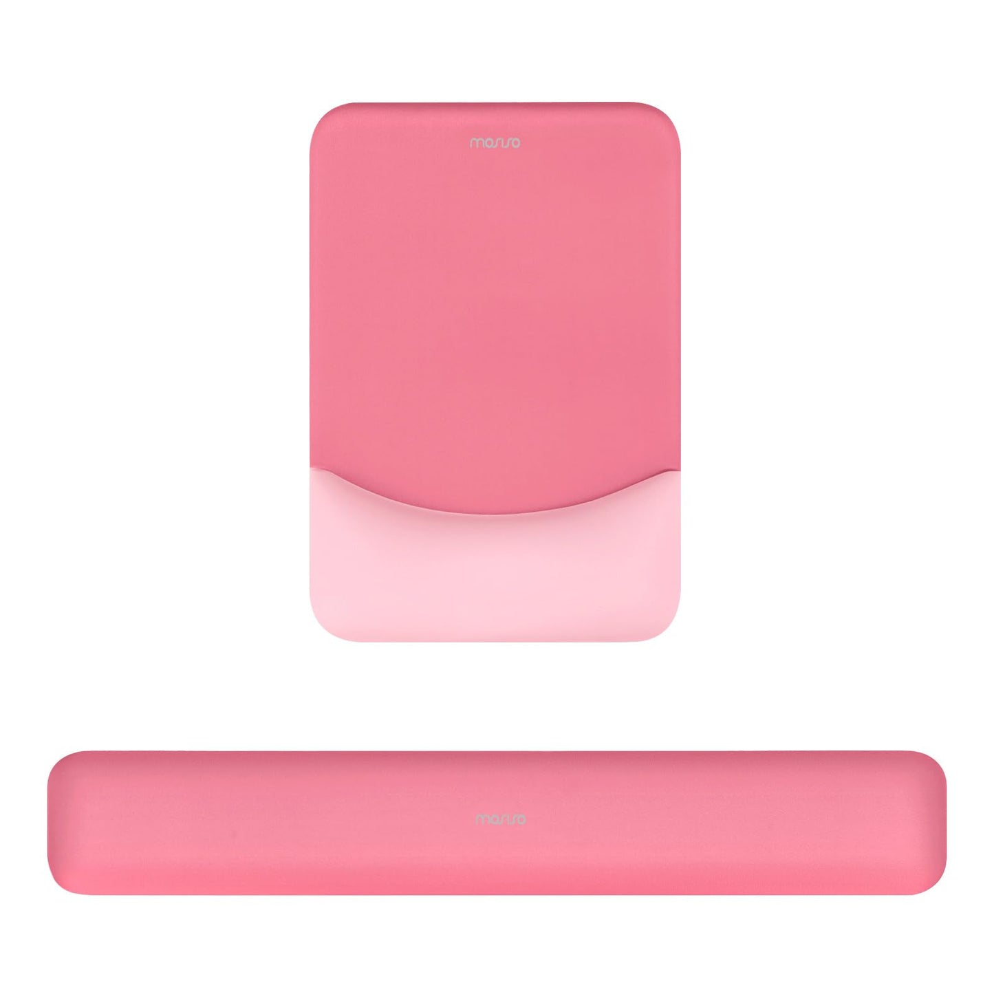 MOSISO Handgelenkstütze für Mauspad&Tastatur Set, Rechteckig Ergonomisch Mauspad Rutschfest Basis Home/Büro Schmerzlinderung&Typing Kissen mit Neopren Cloth&Erhöht Gebogen Memory Schaum,Grün