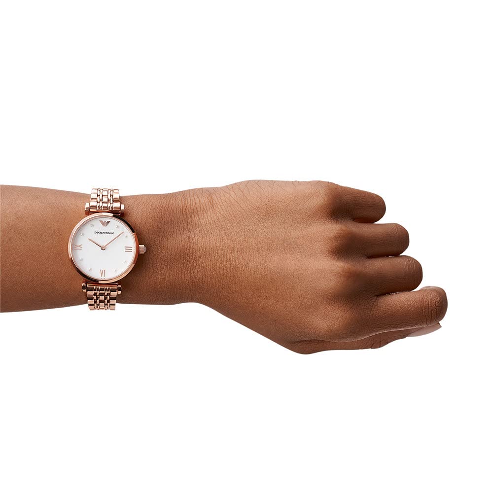 Emporio Armani ladies' two-hand stainless steel watch, 32 mm case size