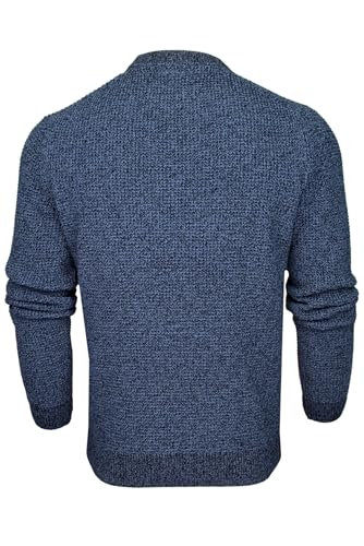 Xact Men’s Waffle Knit Crewneck Sweater – Classic Midweight Pullover