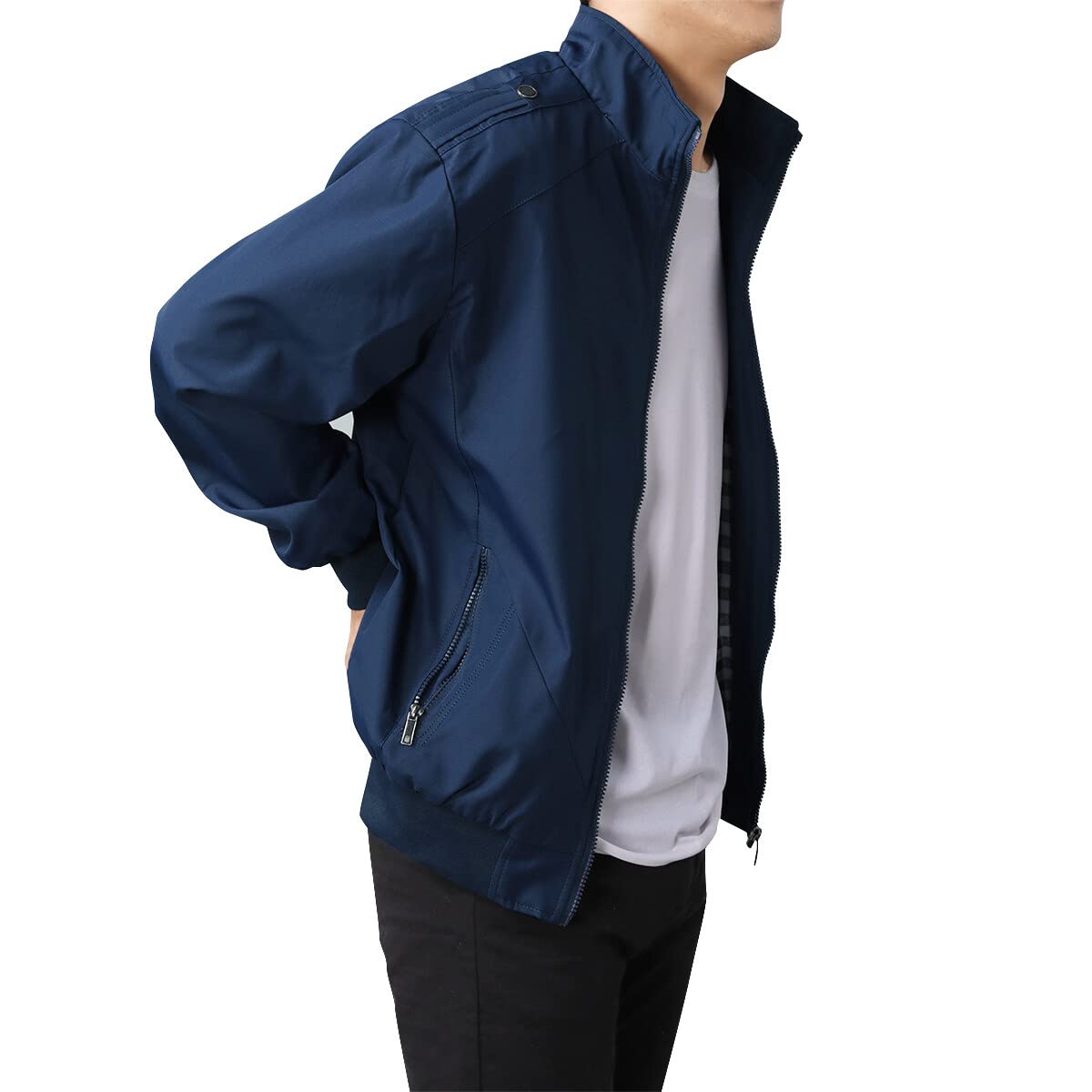 Men’s Lightweight Summer Jacket – Casual Bomber Style Transition Coat