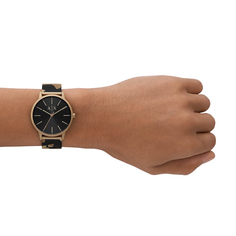 Armani Exchange Watch for Men, Quartz Movement and 42mm Case Size with Stainless Steel, Leather or Silicone Strap