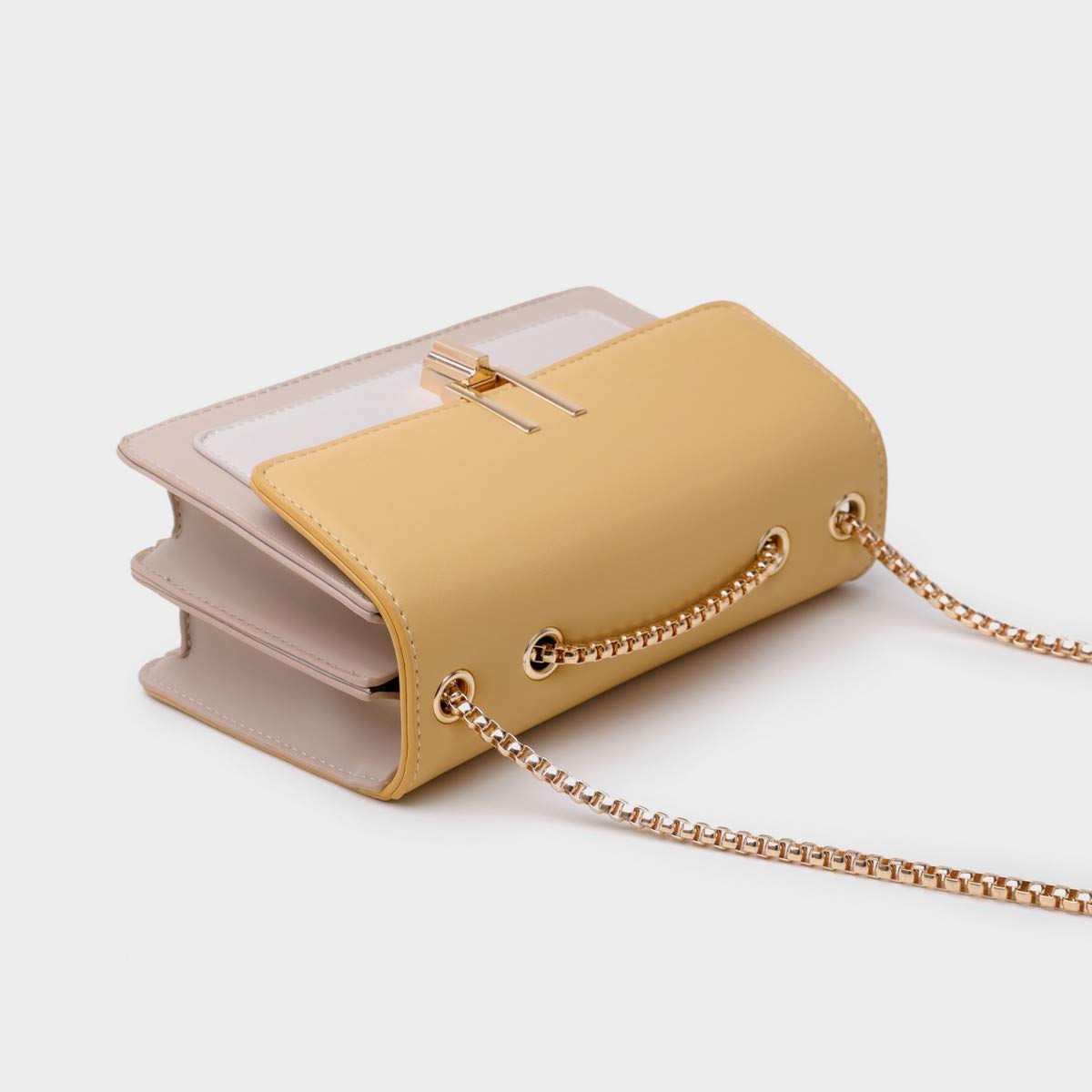 Color-Block Chain Shoulder Bag