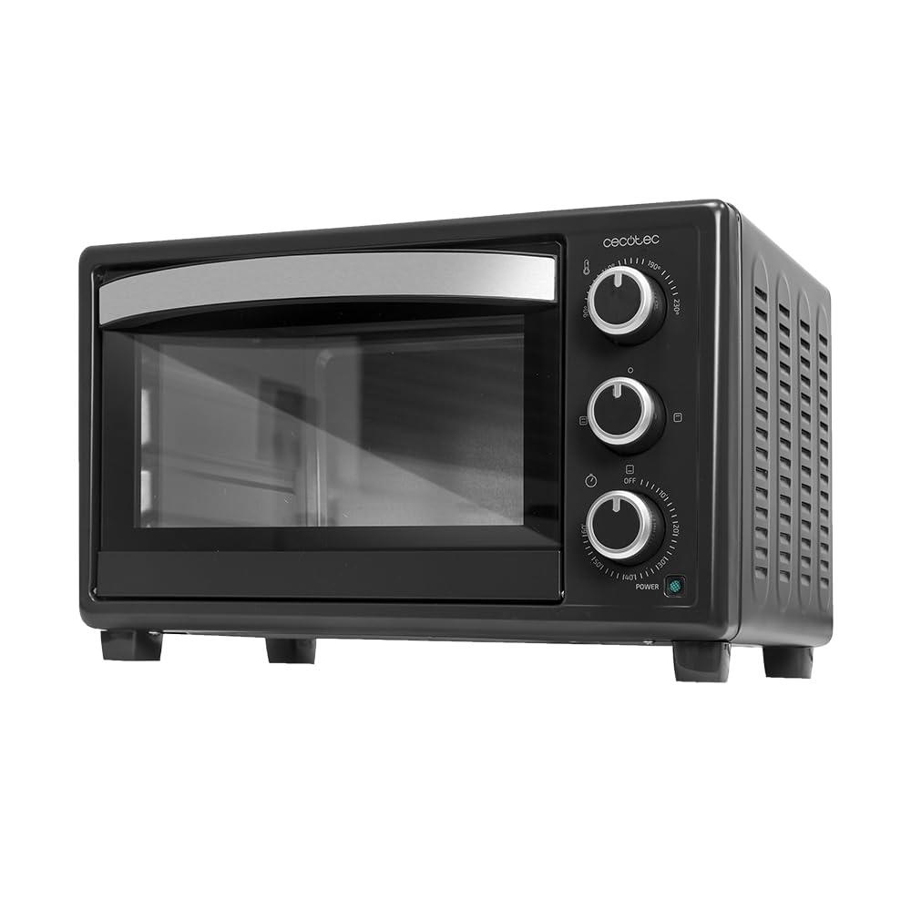 Cecotec Tischofen Bake&Toast 1090 Black, 10 L, 1000 W, 60-Minuten-Timer, Temperaturregelung bis zu 230ºC, Backblech, Grillrost und Zange mit Griff