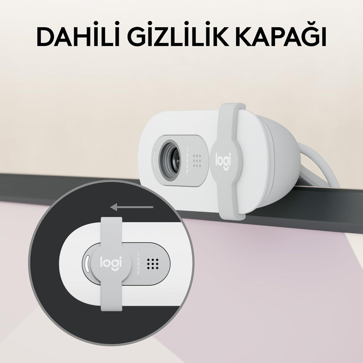 Logitech Brio 100 Full HD-Webcam für Meetings und Streaming, Auto-Lichtausgleich, integriertes Mikrofon, Abdeckblende, USB-A, für Microsoft Teams, Google Meet, Zoom und mehr - Graphit