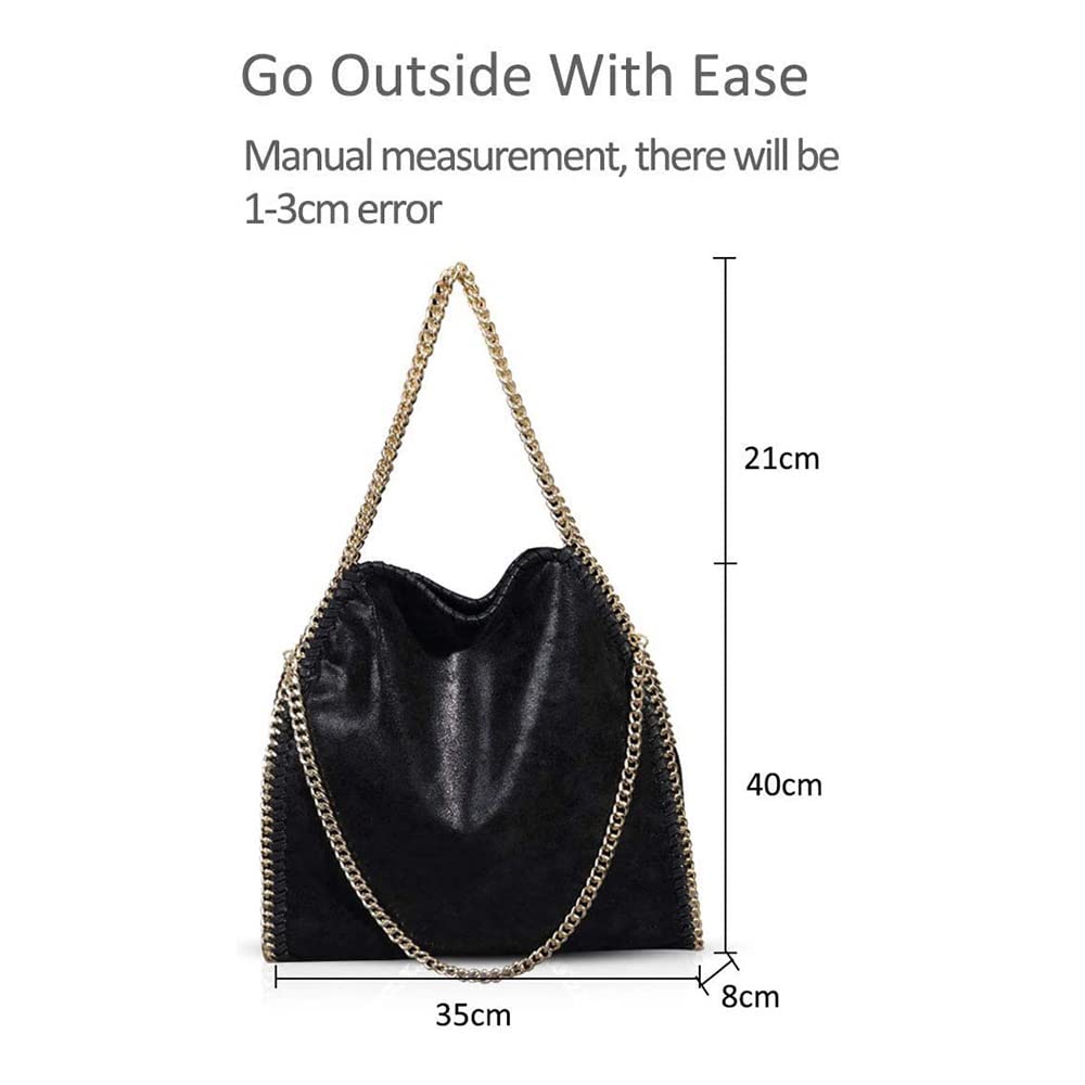 Women’s Chain Crossbody Bag – Large Hobo Shoulder Bag