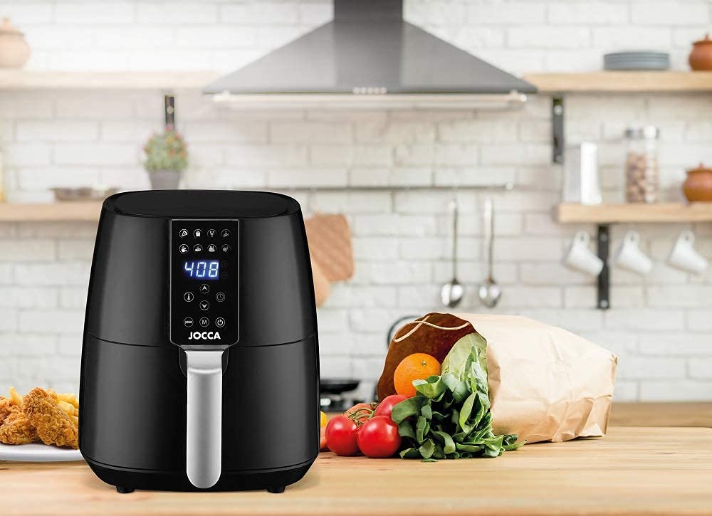 Jocca Heißluftfritteuse Sweet Line, 3,8L Fritteuse, 1450W, 8 Programme, LED Touchscreen, Timer, Rosa