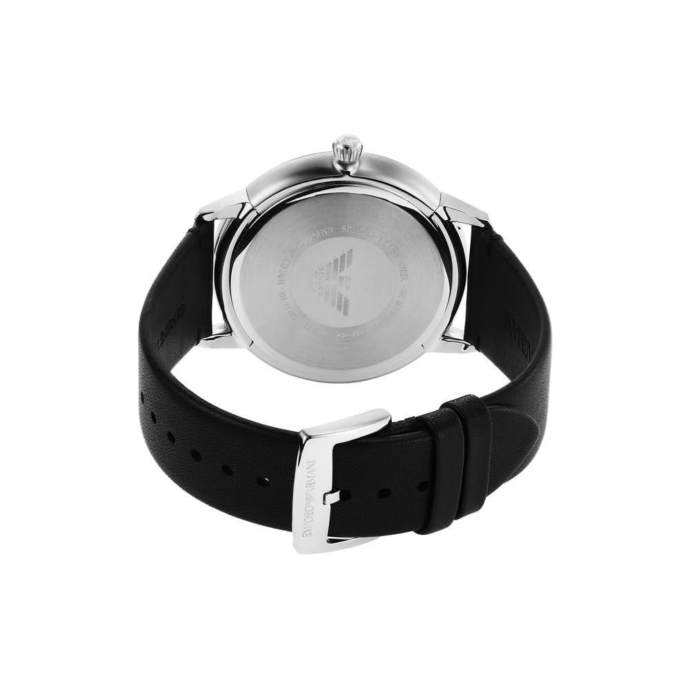 Emporio Armani men's watch with three hands, stainless steel, case size 43 mm