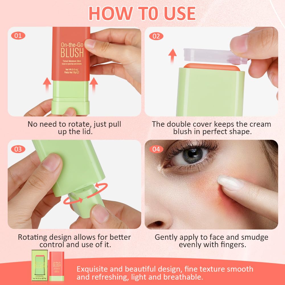 LOPHE Cream Blush Stick - 3 Pieces Set