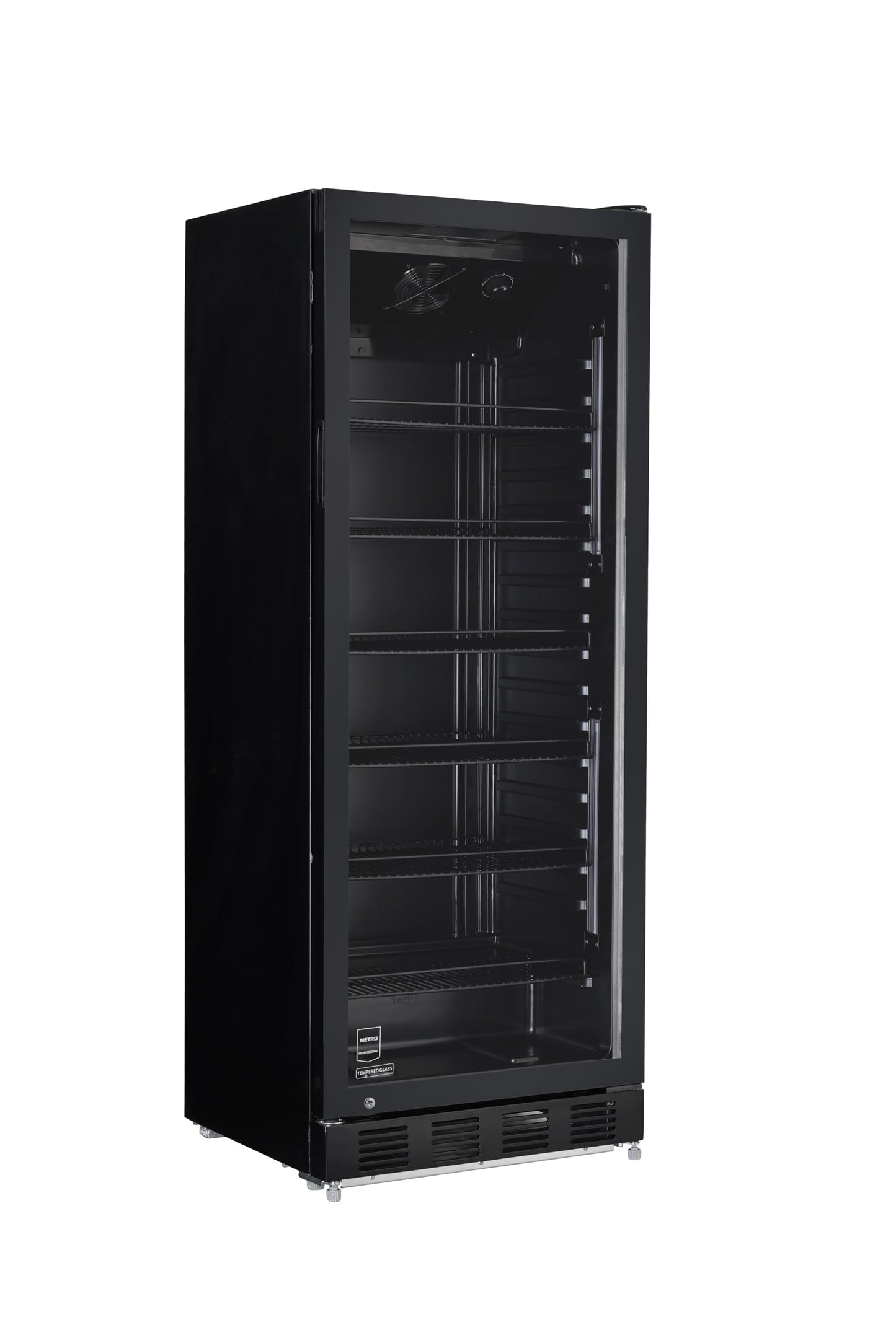 METRO Professional drinks fridge GSC4280, metal/glass, 280 L, ventilated cooling, 210 W, with lock, white (White)