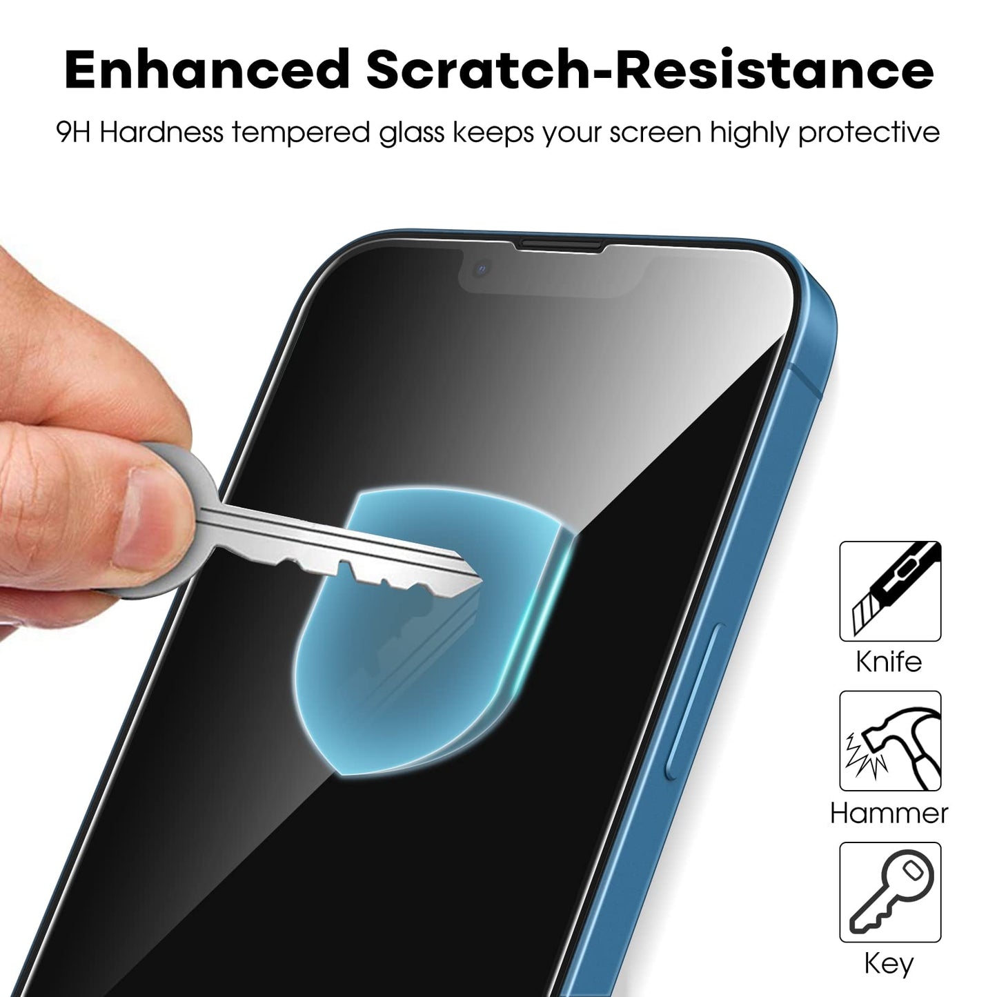 JETech Schutzfolie für iPhone 16e 2025, iPhone 13/13 Pro 6,1 Zoll, Gehärtetes Glas mit Einfaches Installationswerkzeug, Hat Keinen Einfluss auf die Hülle, Panzer HD Klar, 3 Stück
