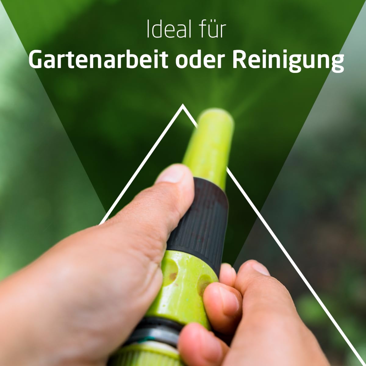 Amig - Spiralschlauch | aus Polypropylen | Ausziehbare Messung bis zu 7,5 m | Inklusive Bewässerungslanze, Adapter und 2 Spleißen | Pistaziengrün
