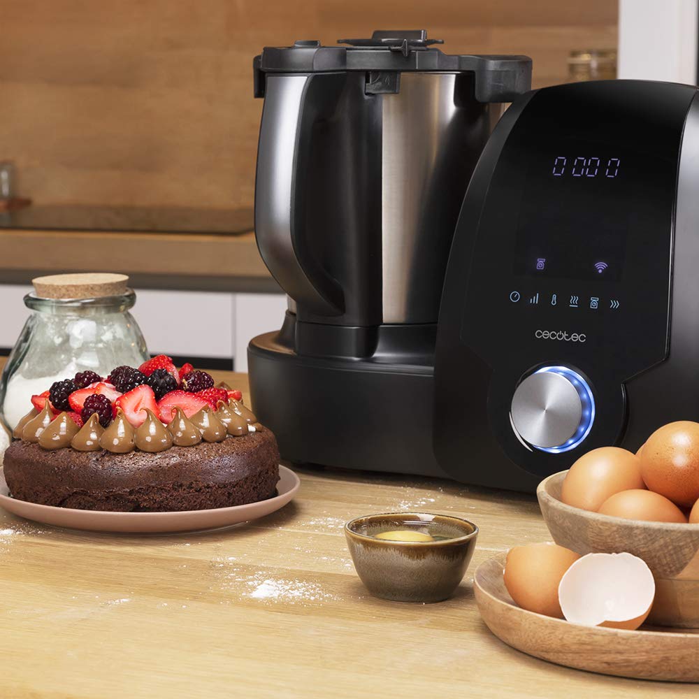 Cecotec Mambo 11090 Multifunctional Kitchen Robot 1600 W, 37 Functions, App, Scale and 3.3 Litre Stainless Steel Jug, Dishwasher Safe, Recipe Book and Accessories