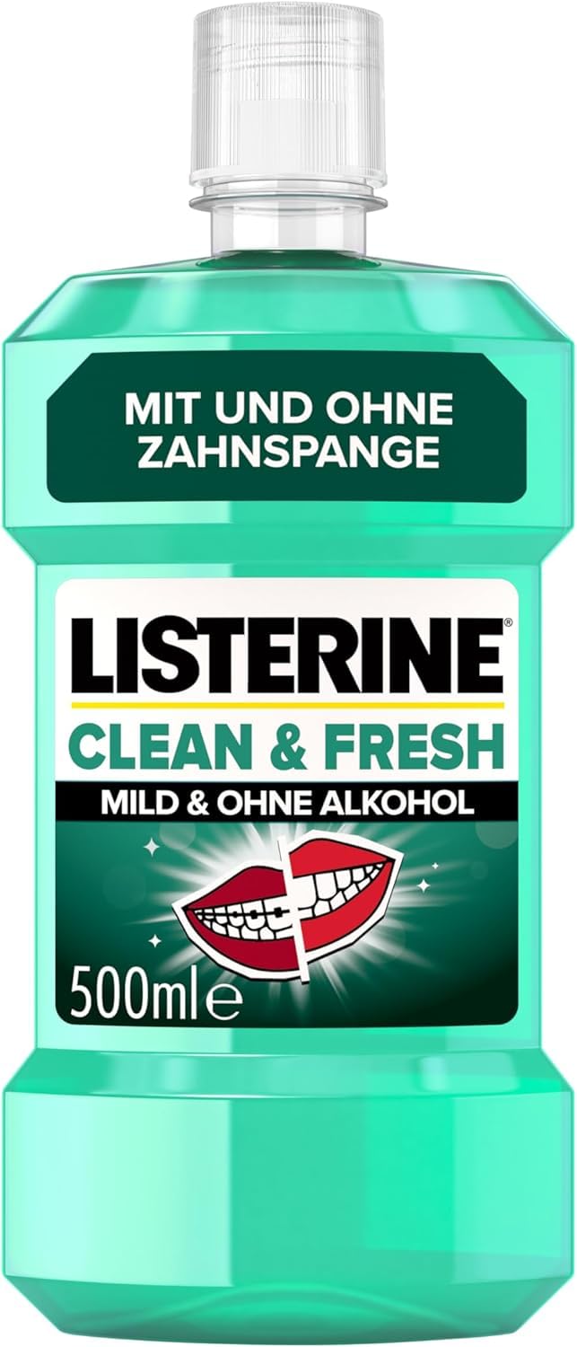 LISTERINE Smart Kidz Mild Berry (500 ml), antibakterielle Kinder Mundspülung ohne Alkohol & ohne Zucker, Mundwasser schützt vor Karies, geeignet für Kinder ab 6 Jahren
