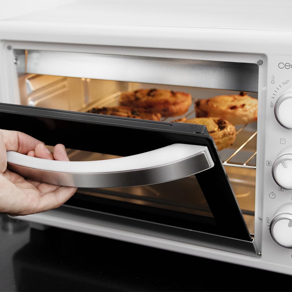 Cecotec Tischofen Bake&Toast 1090 Black, 10 L, 1000 W, 60-Minuten-Timer, Temperaturregelung bis zu 230ºC, Backblech, Grillrost und Zange mit Griff