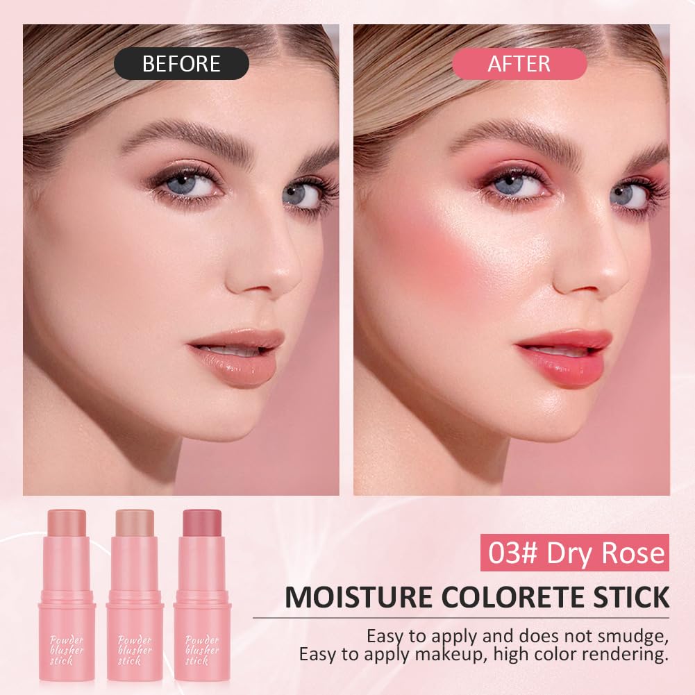 LOPHE Cream Blush Stick - 3 Pieces Set