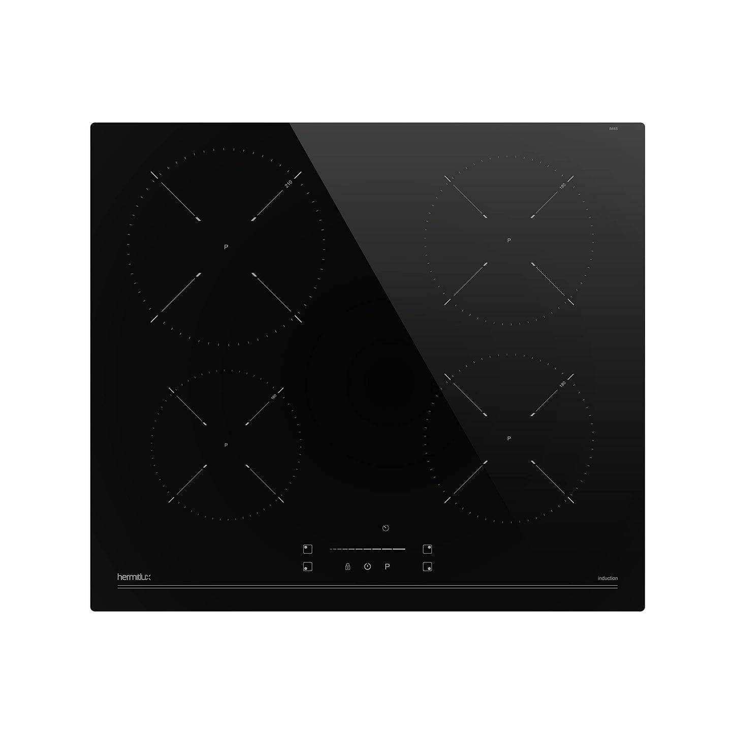 Hermitlux ceramic hob,Built-in 29 cm black glass ceramic electric hob,9 power levels,Sensor touch control, child lock, 1-99 minute timer,Suitable for all pots and pans