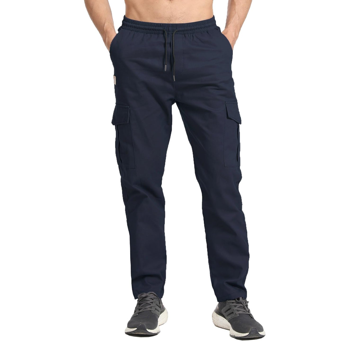 JustSun Men’s Cargo Jogger Pants – 100% Cotton Chino Style