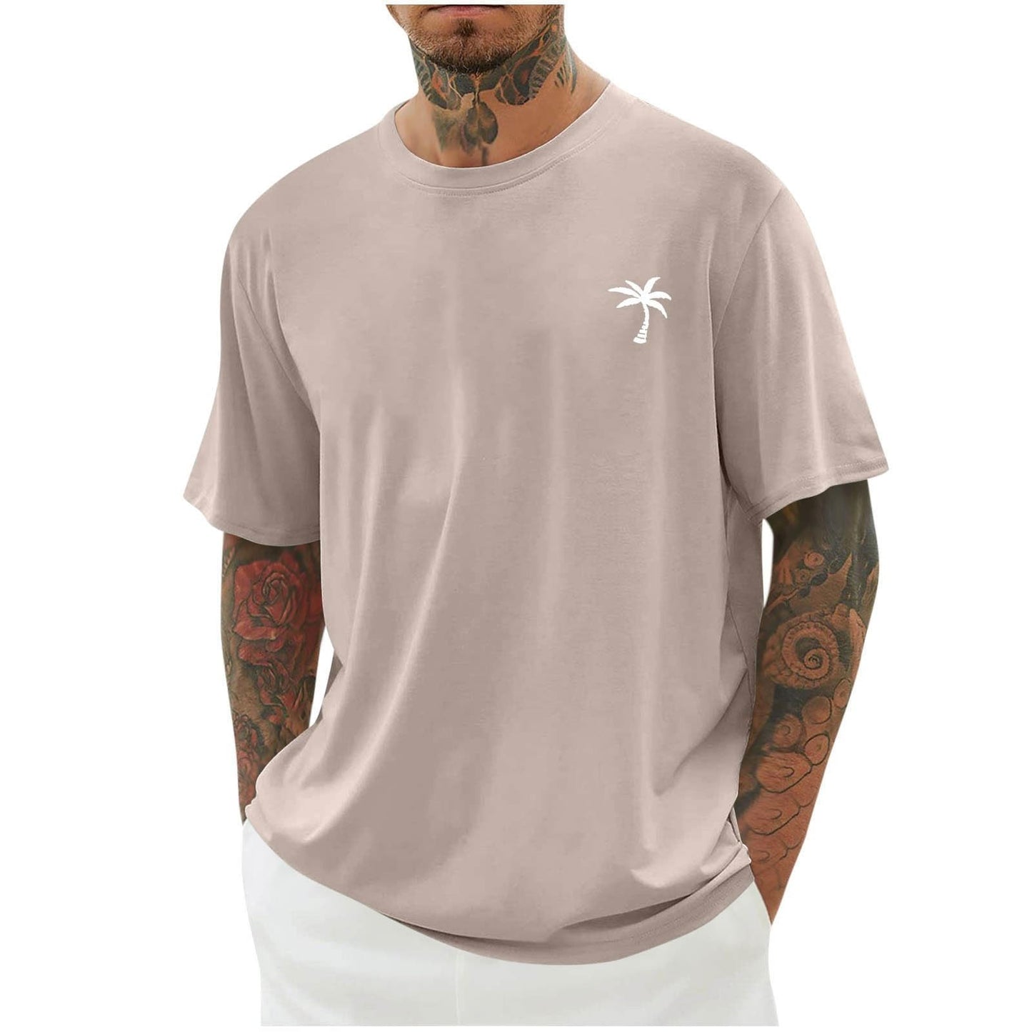 Qixiu Men’s Oversized Vintage T-Shirt